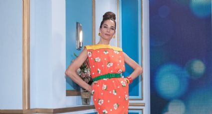 Juana Viale sorprendió con un vestido colorido al estilo de los 60