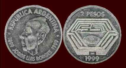 La moneda borgeana de 2 pesos que se vende por más de 20.000 en internet