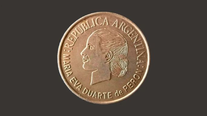 La moneda de Eva Perón que tiene un busto único y un valor excepcional
