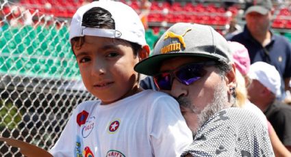Desgarrador: el gesto de Benjamín Agüero para recordar a su abuelo Diego Maradona