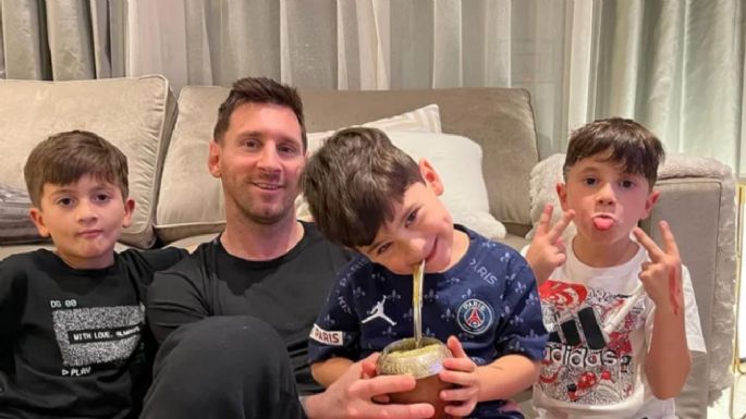 Messi: el divertido juego de sus hijos