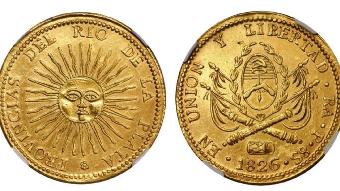 La moneda argentina más buscada: el 8 escudos de oro de La Rioja de 1845