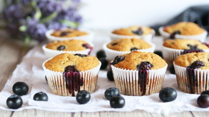 Muffins de arándanos sin tacc: una receta fácil y rápida que te encantará