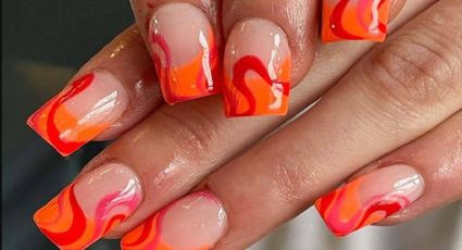 Orange nails art, tu manicura ideal para este otoño