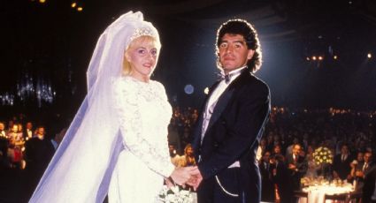 Sale a la luz una foto inédita de la boda entre Maradona y Claudia Villafañe