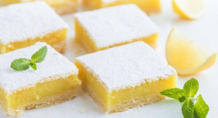 Para la tarde: cuadraditos de limón sin harina y sin azúcar en 5 pasos